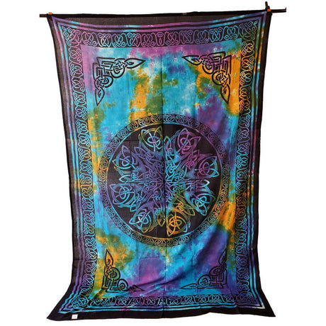72" x 108" Knot Mandala Tie Dye Tapestry - Magick Magick.com