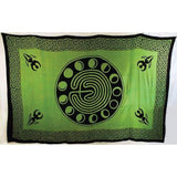 72" x 108" Moon Phase Green Tapestry - Magick Magick.com