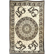 72" x 108" Om Chakra White & Black Tapestry - Magick Magick.com