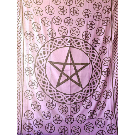 72" x 108" Pentagram Purple Black Tapestry - Magick Magick.com