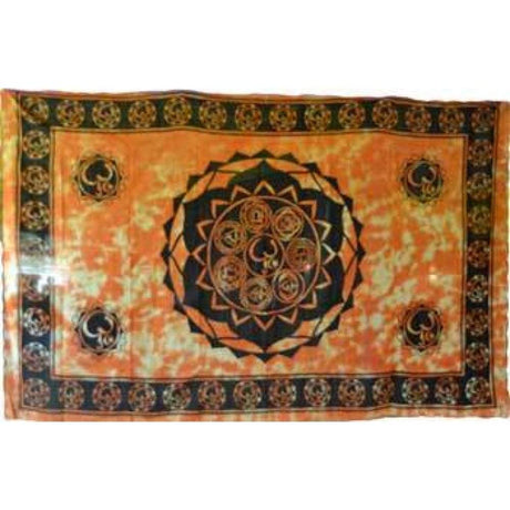 72" x 108" Seven Chakra Golden Tie Dye Tapestry - Magick Magick.com