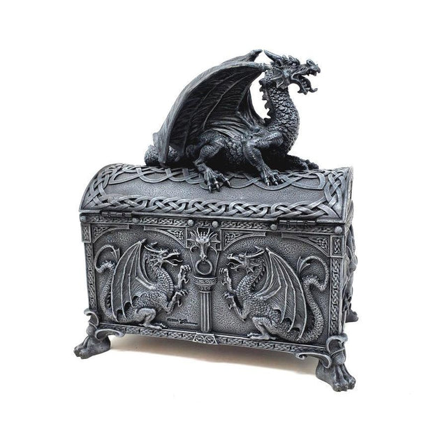 7.25" Celtic Dragon Chest Display Box - Magick Magick.com