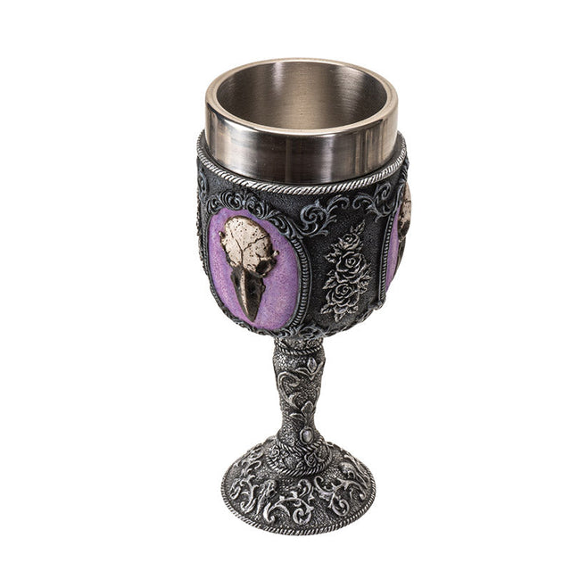 7.25" Chalice / Goblet - Raven Skull - Magick Magick.com