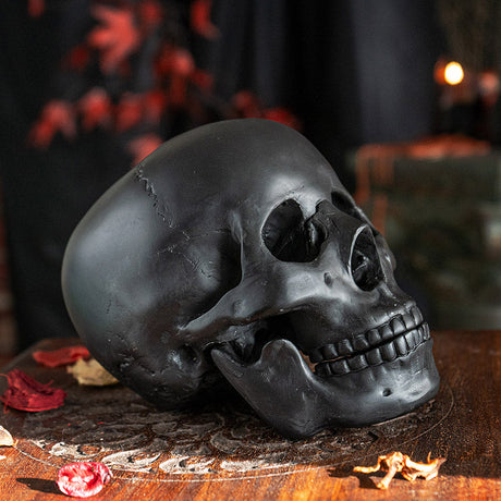 7.3" Black Skull Statue - Magick Magick.com
