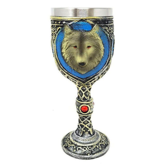 7.5" Chalice / Goblet - Mystic Wolf - Magick Magick.com