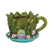 7.5" Fairyland Garden Floral Teacup Planter - Magick Magick.com