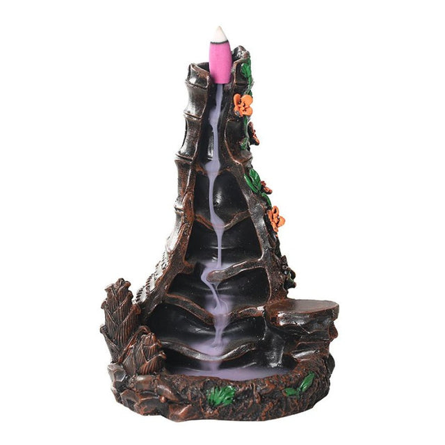 7.5" Forest Waterfall Backflow Cone Incense Burner - Magick Magick.com