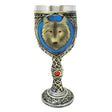 7.5" Resin & Stainless Steel Chalice / Goblet - Mystic Wolf - Magick Magick.com