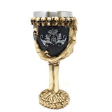 7.5" Resin & Stainless Steel Chalice / Goblet - Skeleton Hand - Magick Magick.com