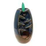 7.5" Waterfall Ceramic Backflow Cone Incense Burner - Magick Magick.com