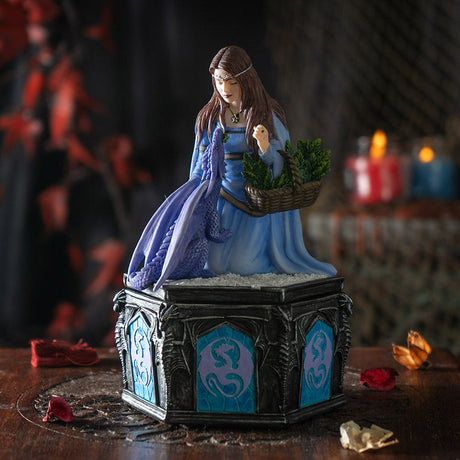 7.50" Anne Stokes Dragon Friendship Winter Display Box - Magick Magick.com