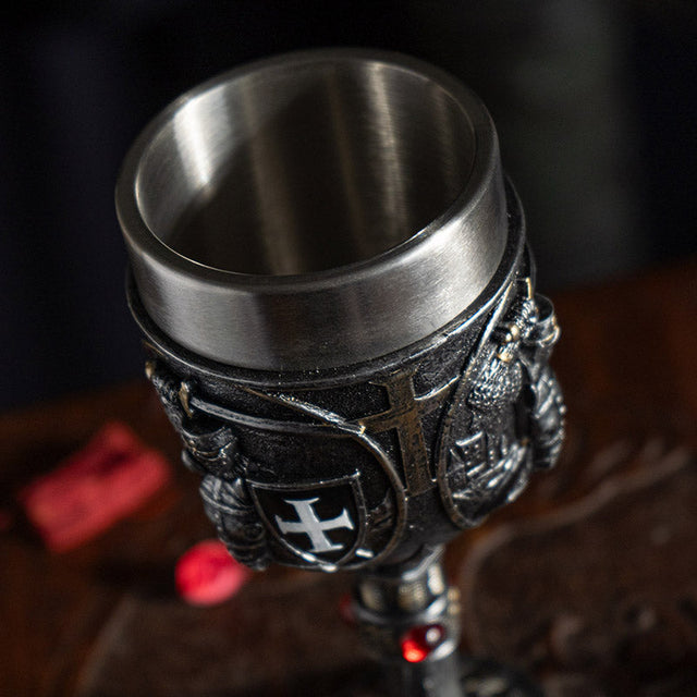 7.6" Chalice / Goblet - Hospitaller Knight - Magick Magick.com