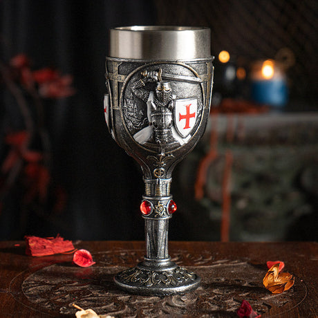 7.6" Chalice / Goblet - Templar Knight - Magick Magick.com