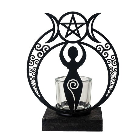 7.75" Danu Goddess Tealight Candle Holder - Magick Magick.com