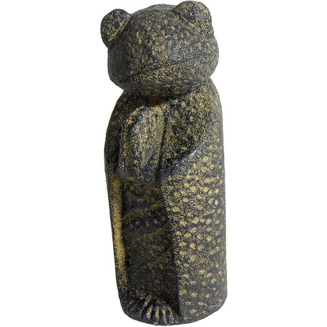 7.75" Volcanic Stone Statue - Jizo Frog - Magick Magick.com