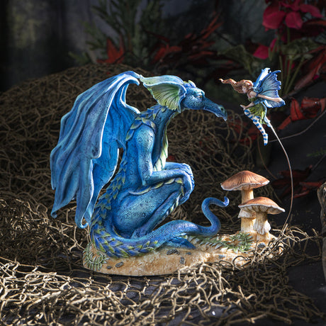 7.8" Amy Brown Dragon Statue - Close Encounter Dragon and Fairy - Magick Magick.com