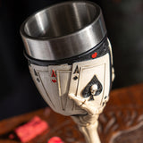 7.8" Chalice / Goblet - Poker Skeleton - Magick Magick.com