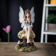 7.8" Fairy Statue - Fairy on Mushroom - Magick Magick.com