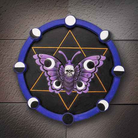 7.8" Skull Moth Wall Plaque - Magick Magick.com