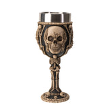 8" Chalice / Goblet - Hear, See, Speak Skeleton - Magick Magick.com