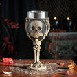 8" Chalice / Goblet - Hear, See, Speak Skeleton - Magick Magick.com