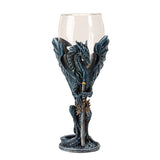 8" Glass Chalice / Goblet - Dragon Blade - Magick Magick.com