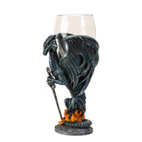 8" Glass Chalice / Goblet - Dragon Blade - Magick Magick.com