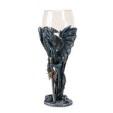 8" Glass Chalice / Goblet - Dragon Blade - Magick Magick.com