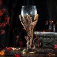 8" Glass Chalice / Goblet - Dragon Blade - Magick Magick.com