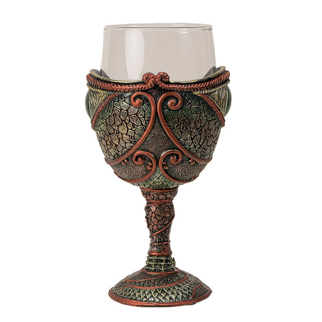 8" Glass Chalice / Goblet - Dragon Eye - Magick Magick.com