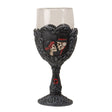 8" Glass Chalice / Goblet - Love Never Dies Skeleton Couple - Magick Magick.com