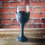 8" Glass Chalice / Goblet - Pentagram - Magick Magick.com