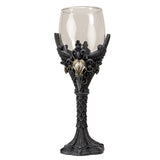 8" Glass Chalice / Goblet - Raven - Magick Magick.com