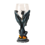 8" Glass & Resin Chalice / Goblet - Dragon Blade - Magick Magick.com