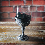 8" Glass & Resin Chalice / Goblet - Skull Spirit Board - Magick Magick.com