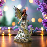 8" Jewel of the Forest Fairy with Dragon Statue - Magick Magick.com