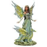 8" Jewel of the Forest Fairy with Dragon Statue - Magick Magick.com