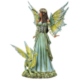 8" Jewel of the Forest Fairy with Dragon Statue - Magick Magick.com