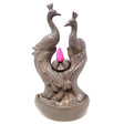 8" Peacock Antique Finish Backflow Cone Incense Burner - Magick Magick.com