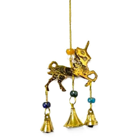 8" Unicorn Brass Wind Chime - Magick Magick.com