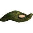 8" Volcanic Stone Statue Tealight Holder - Offering Hand - Magick Magick.com