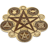 8" Wood Crystal Grid - Wiccan - Magick Magick.com