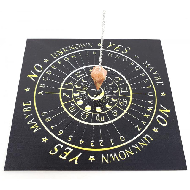 8" Zodiac Sign Pendulum / Altar Board - Magick Magick.com