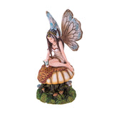 8.27" Fairy Statue - Butterfly Fairy on Mushroom - Magick Magick.com