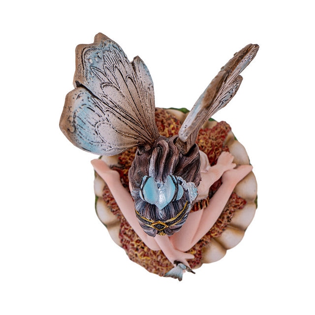 8.27" Fairy Statue - Butterfly Fairy on Mushroom - Magick Magick.com