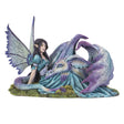 8.6" Amy Brown Dragon Statue - Let Sleeping Dragons Lie with Fairy - Magick Magick.com