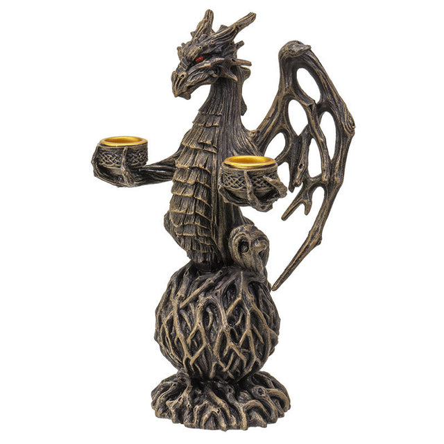 8.75" Forest Dragon Candle or Incense Holder - Magick Magick.com