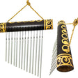 9" Bamboo and Metal Wind Chime - Moon Phases - Magick Magick.com