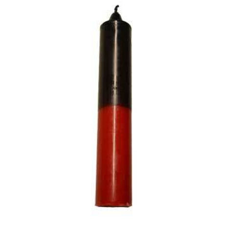 9" Black/ Red Jumbo Pillar Candle - Magick Magick.com