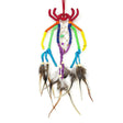 9" Dream Catcher - Multi Colored Suede Spider with Beads & Feathers - Magick Magick.com